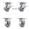 Service Caster 4 Inch Semi Steel Caster Brakes/Swivel Locks and 2 Rigid, 2PK SCC-35S420-SSB-SLB-BSL-2-R-2 - alternate 1
